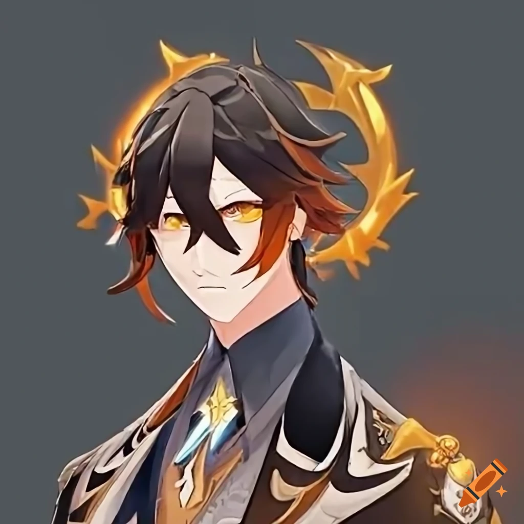 Zhongli from genshin impact displaying his majestic archon power in