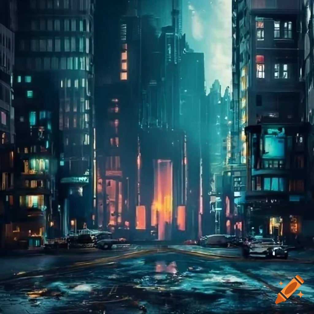 dark city background
