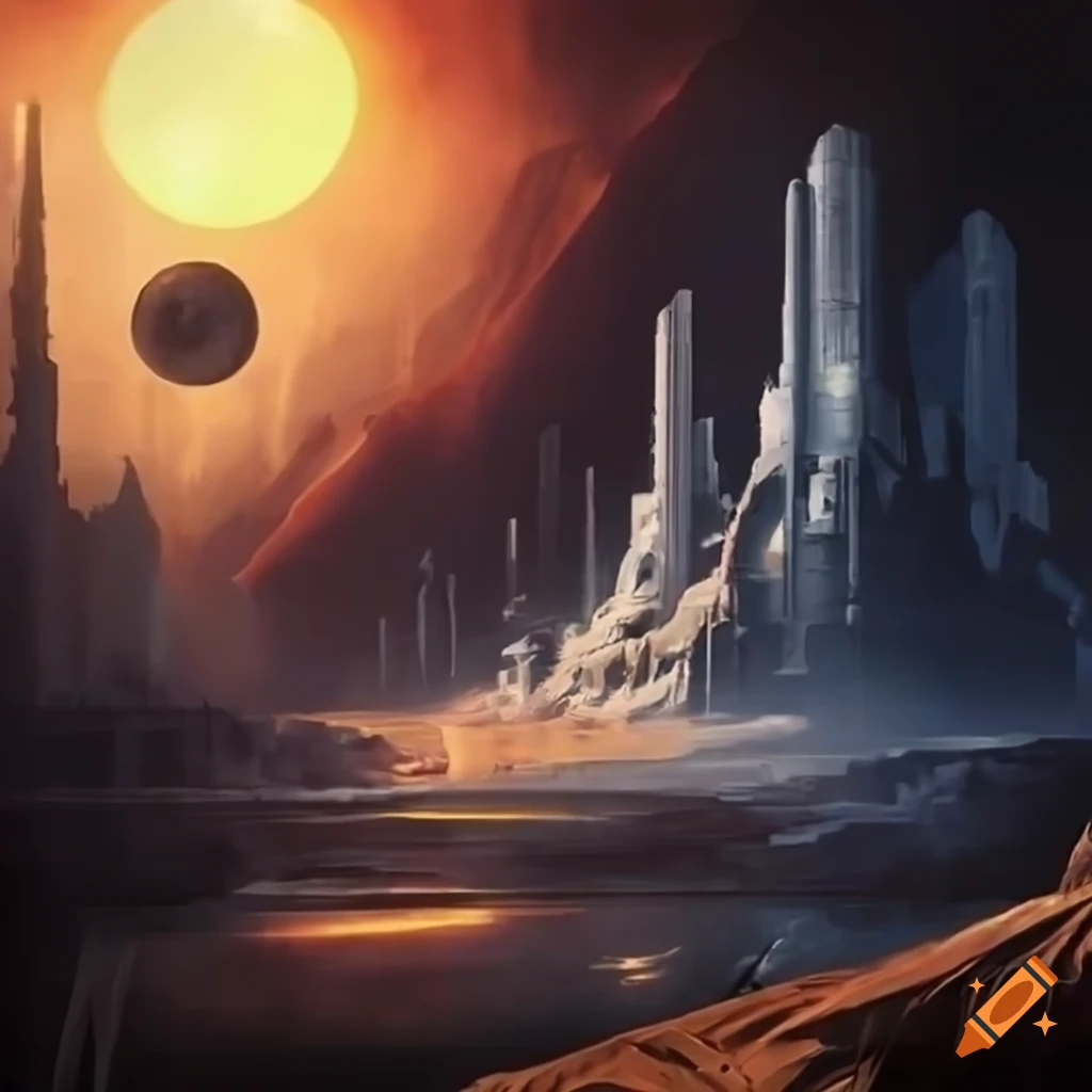 Star wars matte painting on Craiyon