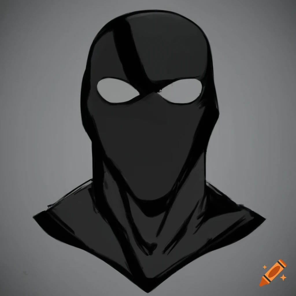 A super villain in comics with a black mask on Craiyon