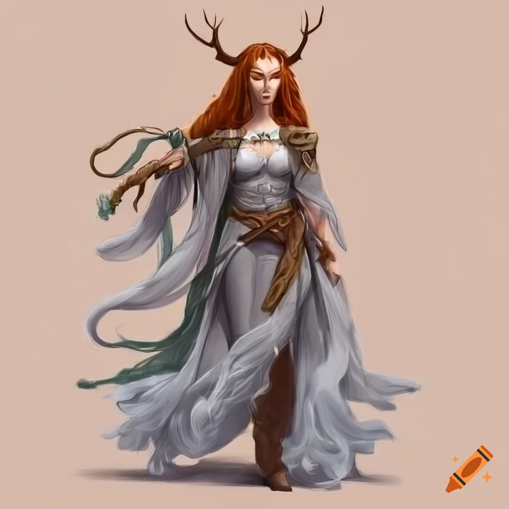 Full Body White Ginger Female Half Elf Druid With Blue Eyes And Long 550-cool-half-elf-names-for-your-next-d-d-campaign