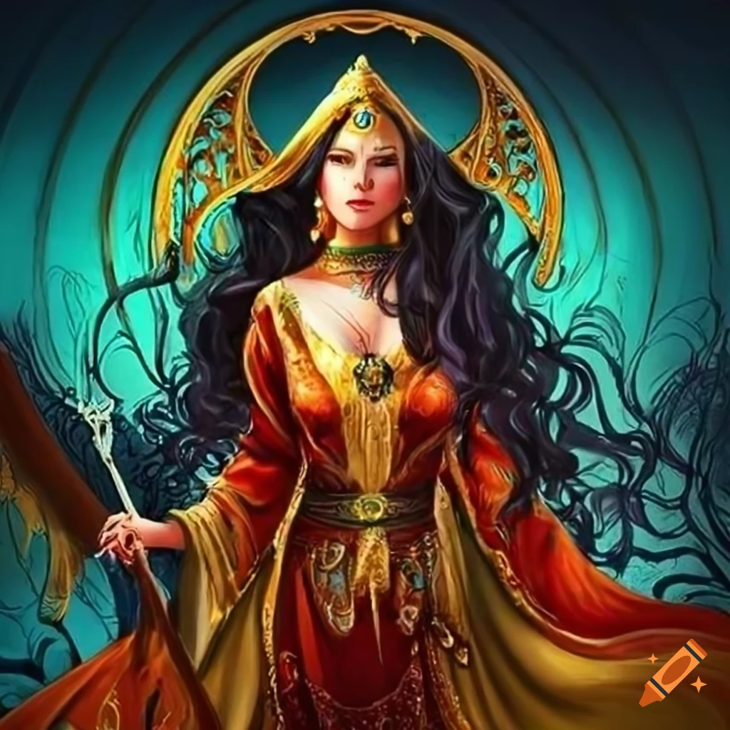 Persian magical beautiful witch