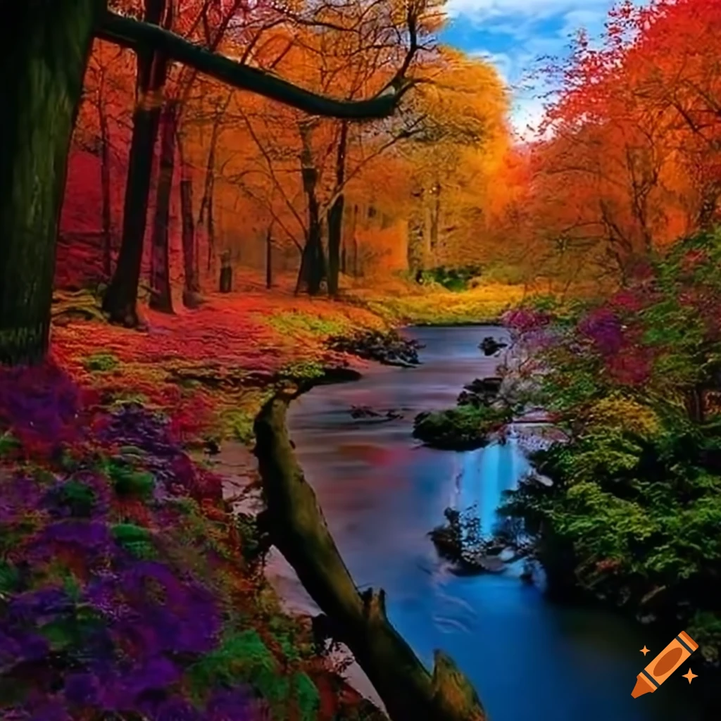 Capture the symphony of colors: find a scenic location with vibrant ...
