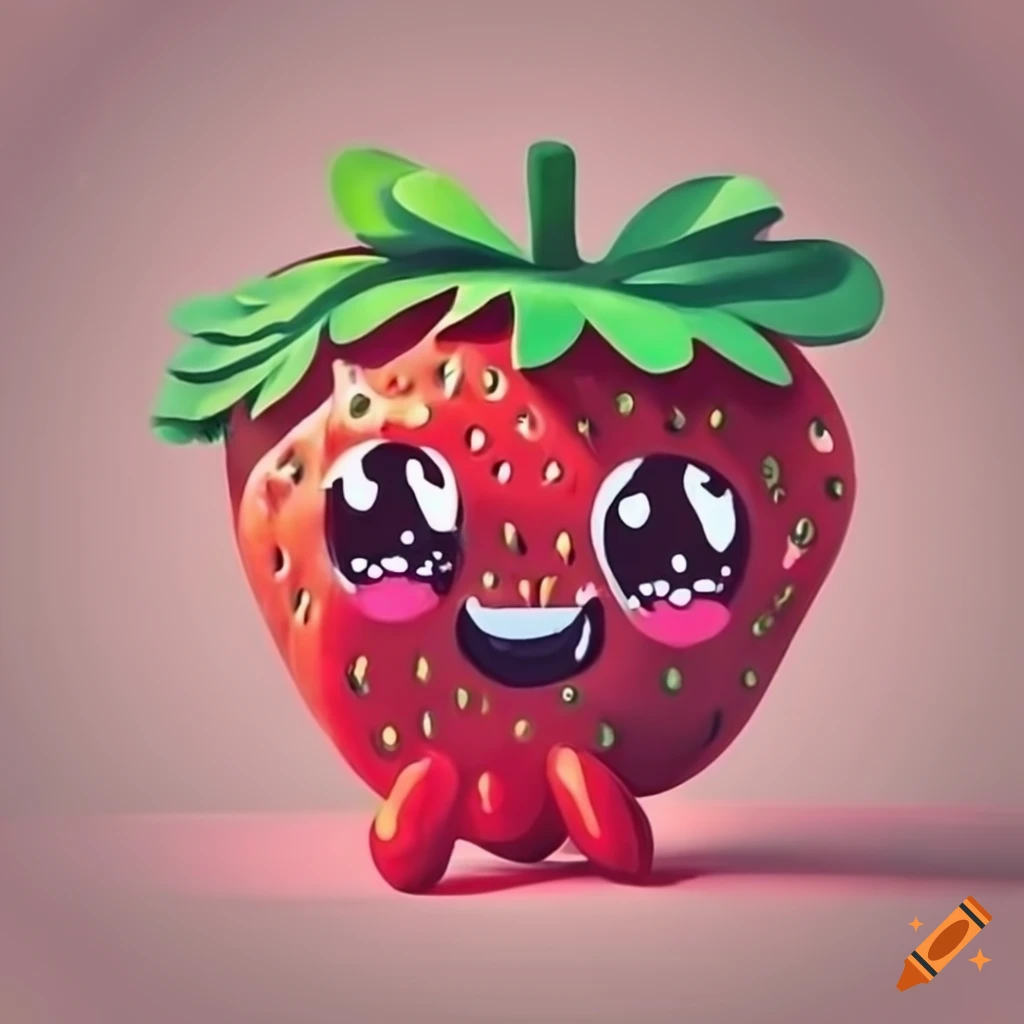 HOW TO DRAW A CUTE STRAWBERRY - YouTube