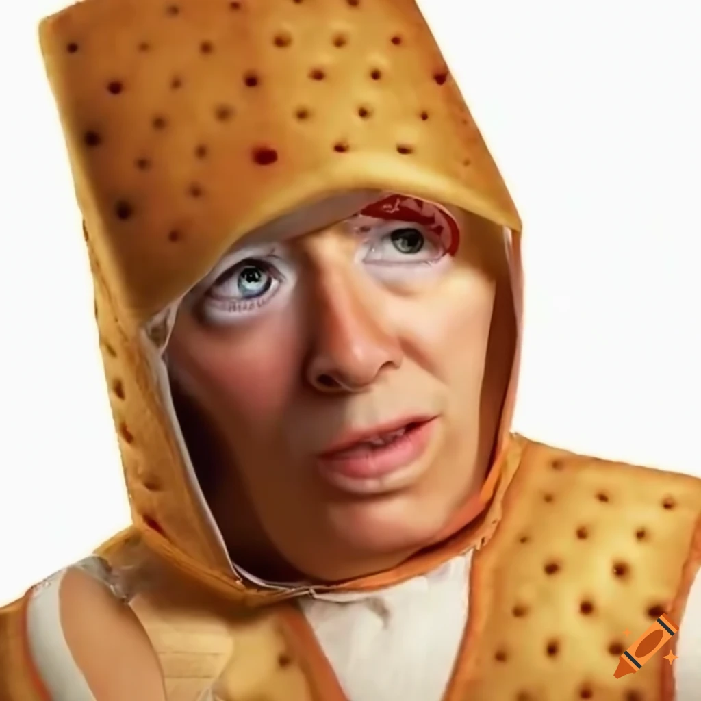 White guilt in a saltine cracker costume