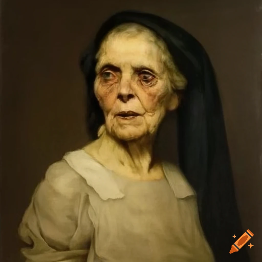 Frank duveneck dark paintings old lady