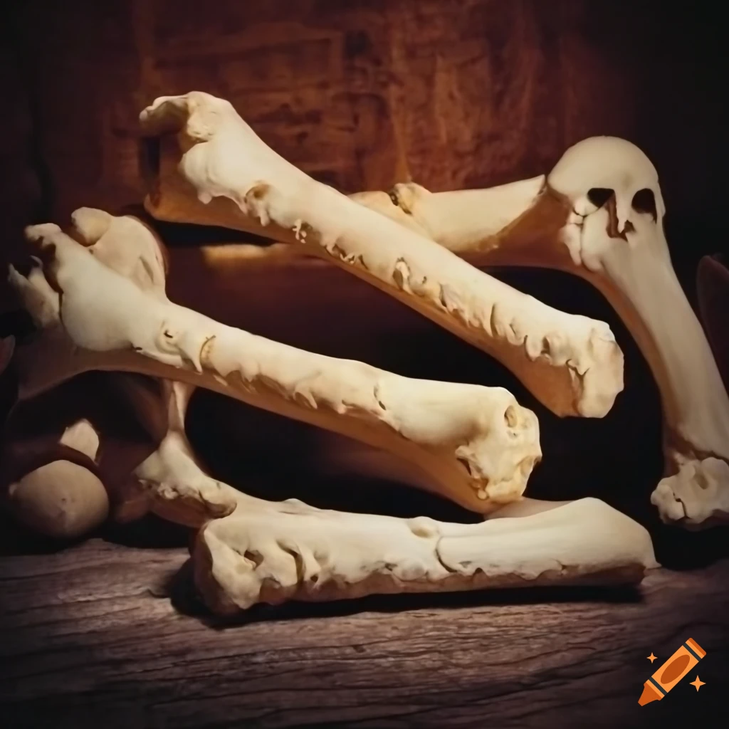 Artistic depiction of skeleton hands on Craiyon