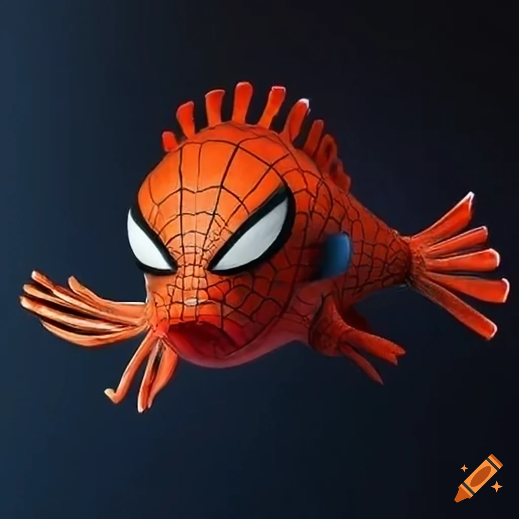 Spiderman as fish on Craiyon