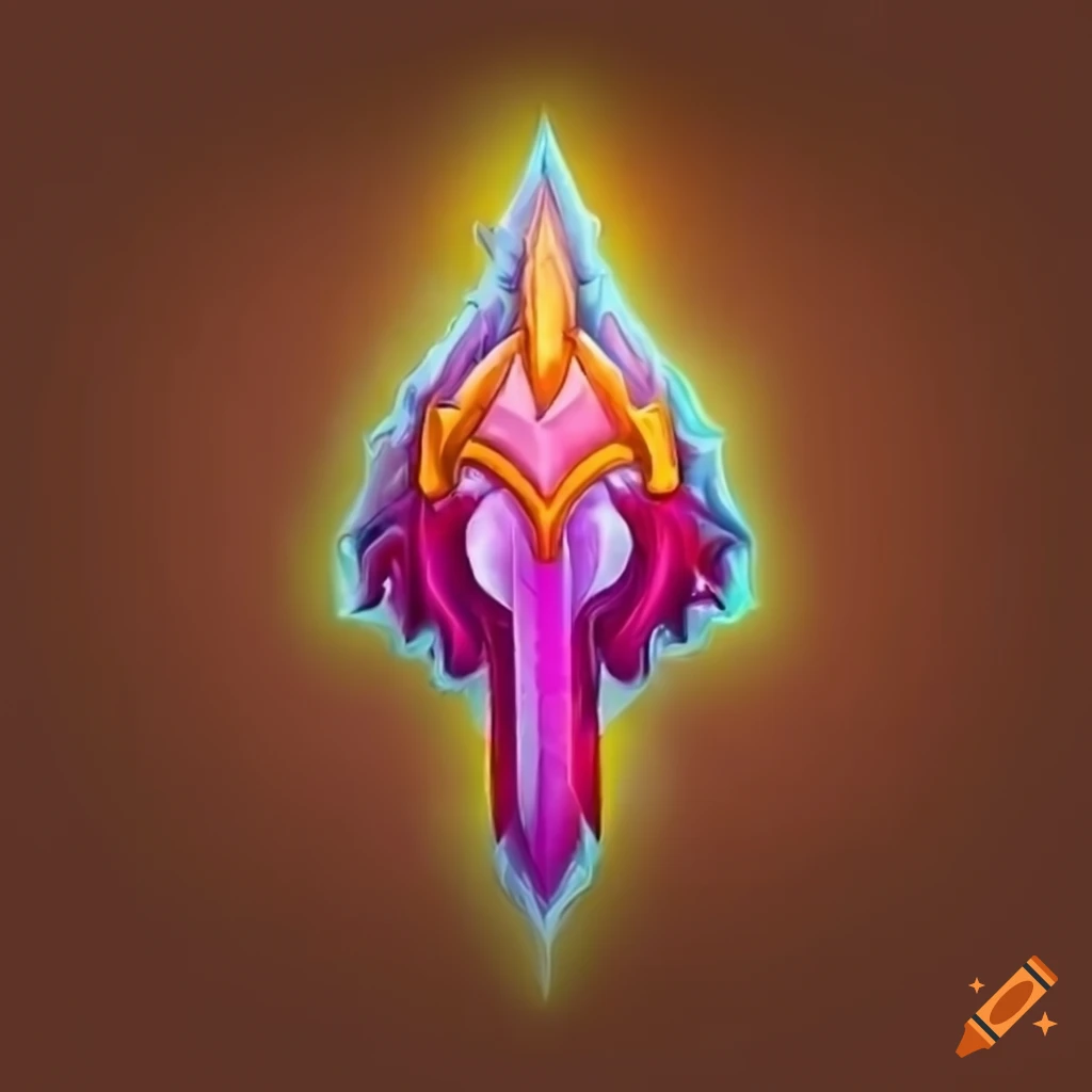 Warcraft paladin druid symbol pink and orange on Craiyon