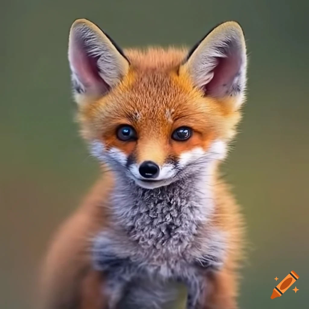 Adorable baby fox
