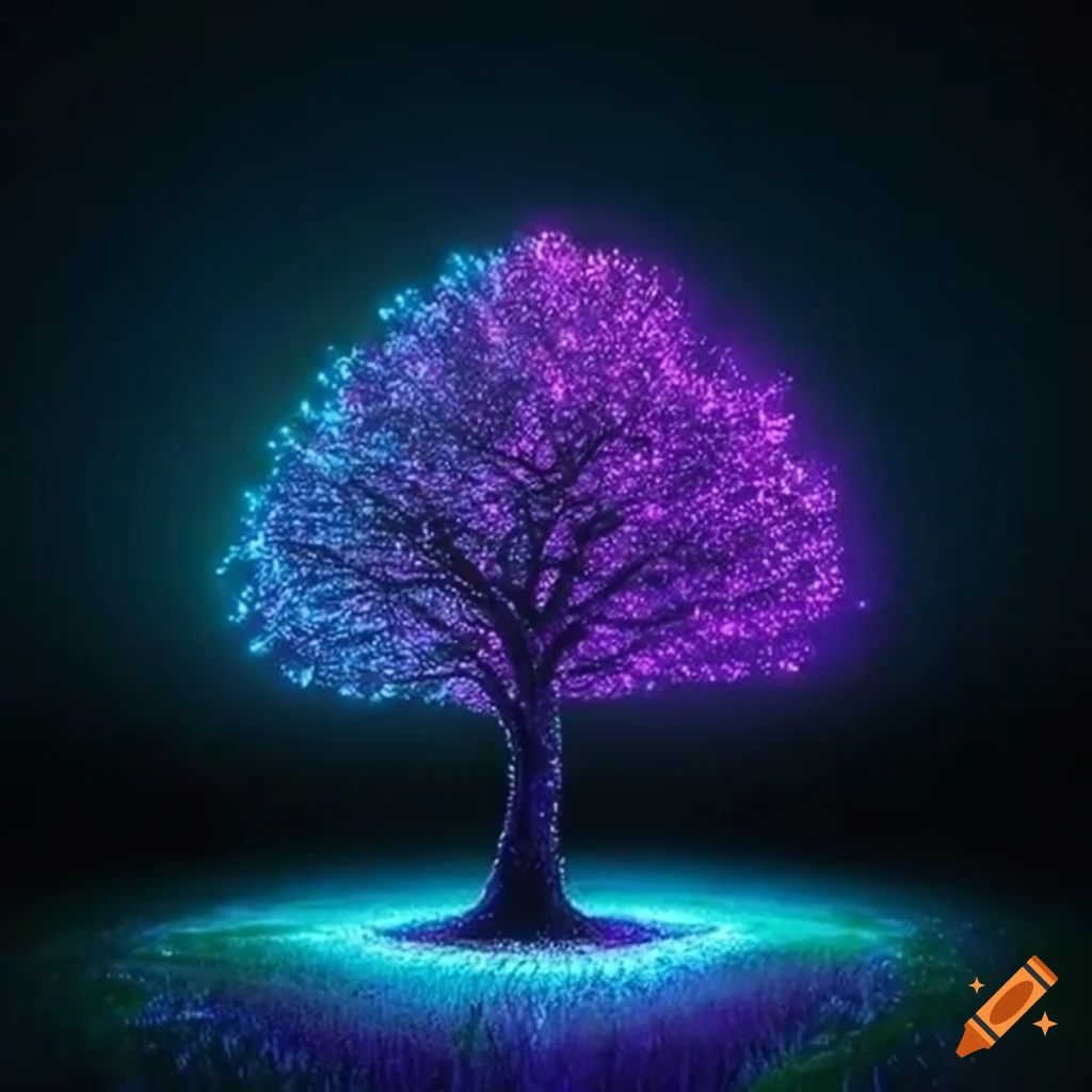 Divine Tree With Glitter Glow Light Of The Universe Life Backgrounds