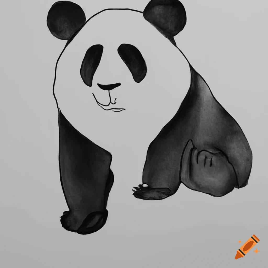 How to draw a panda - YouTube