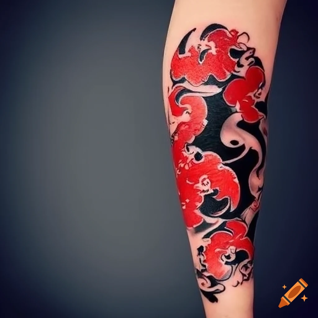 Tattoo symbols - Koi fish and yin yang