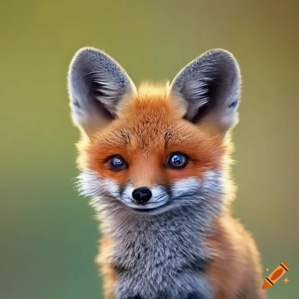 Adorable baby fox