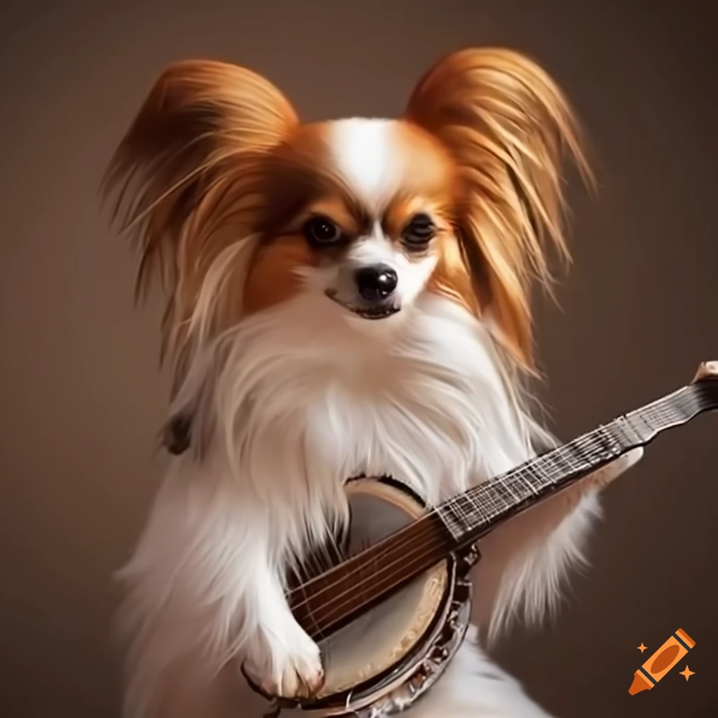 Download Papillon Dog On Rock Picture