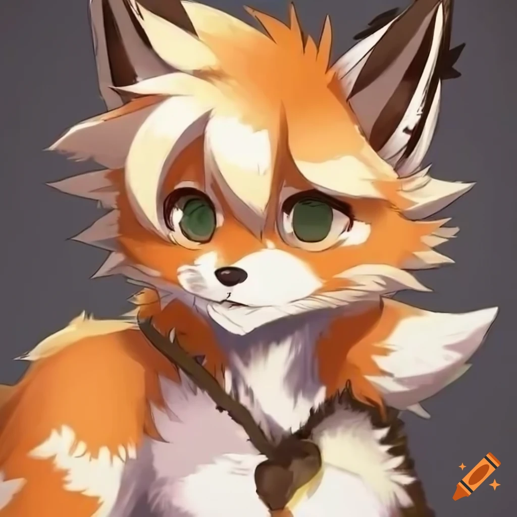 cute muddy furry anime fox