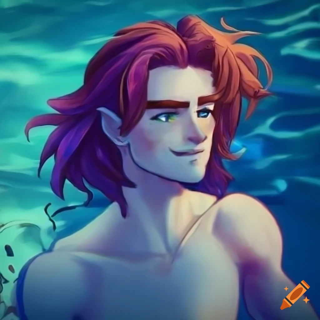 elliott-from-stardew-valley-as-a-merman-on-craiyon