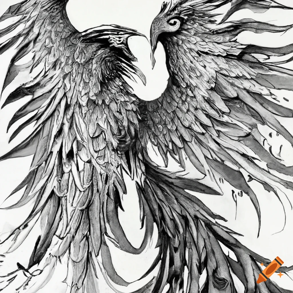 Rising Of The Phoenix / Ascensão Da Fêni, Drawing by Ana Livia Perin Costa  (naliviz Art) | Artmajeur