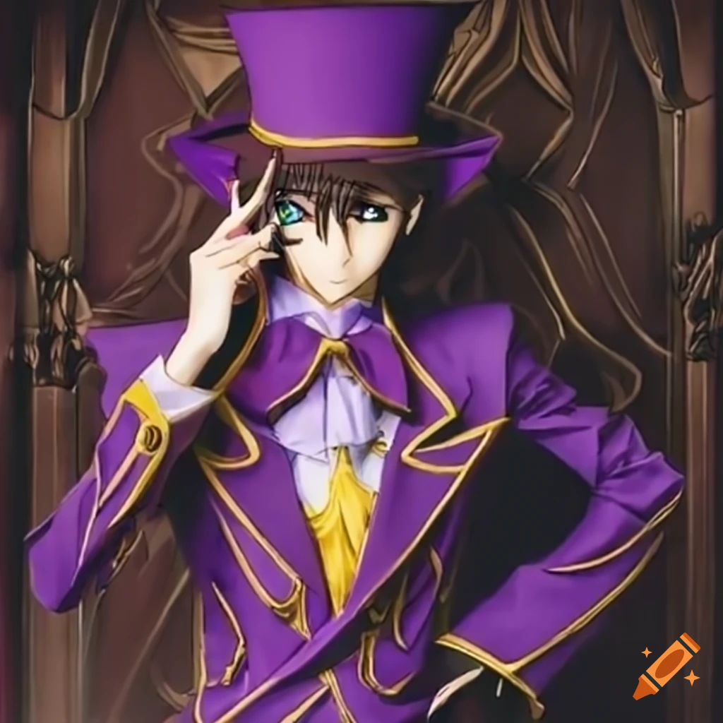 Lelouch as the mad hatter from code geass