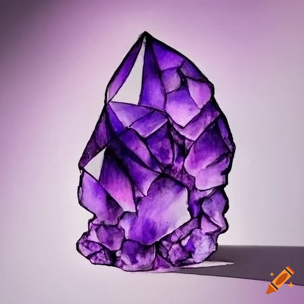 How To Draw Amethyst Crystals 