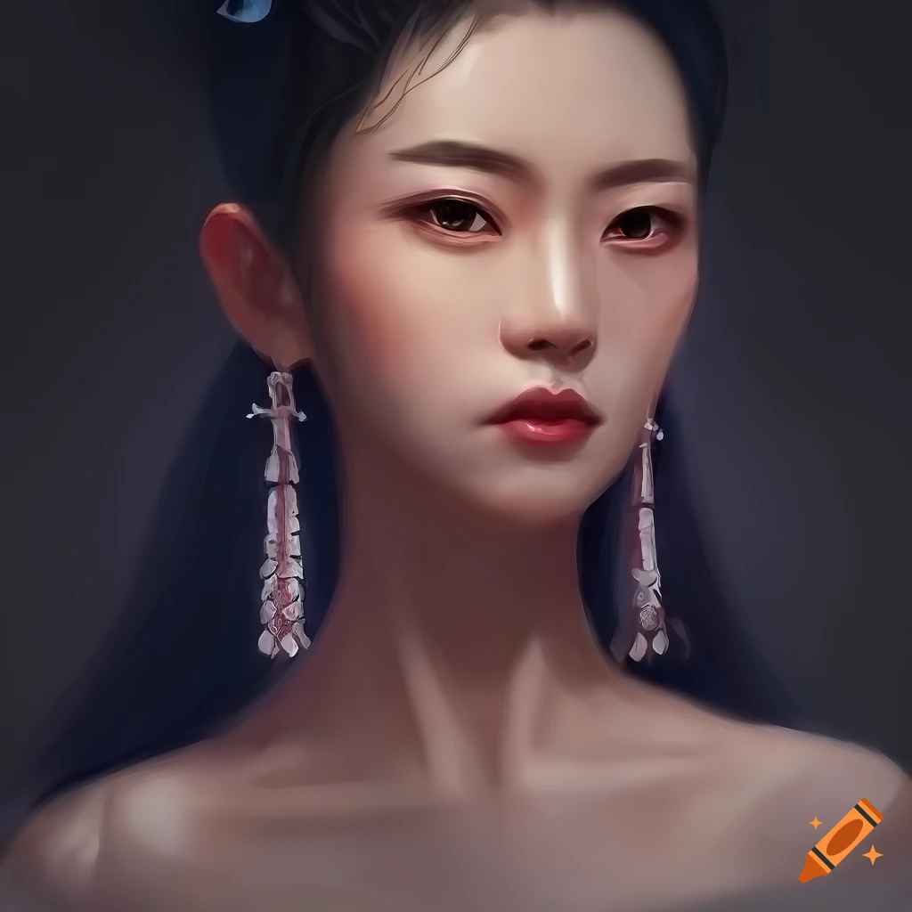 China woman , high resolution , human portrait , high detail , digital ...