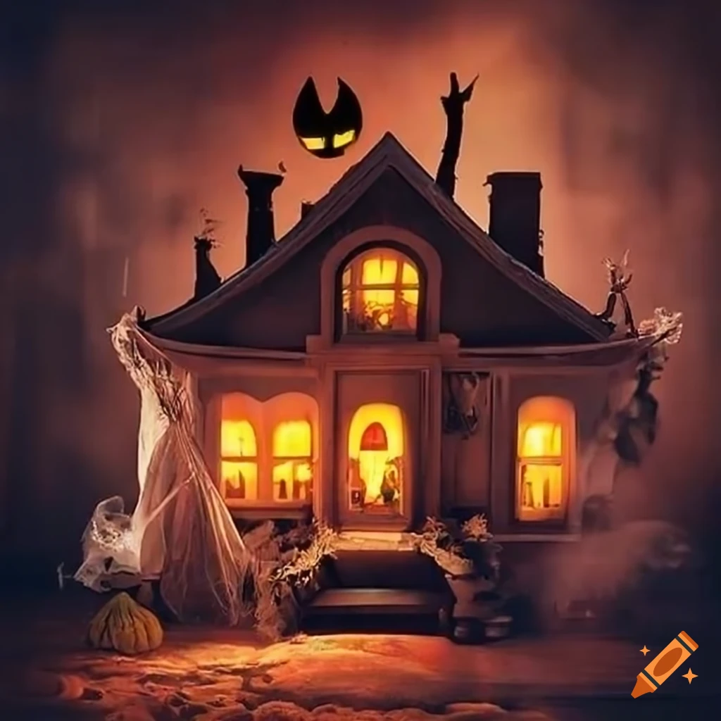 Cozy home with the most popular halloween decoration