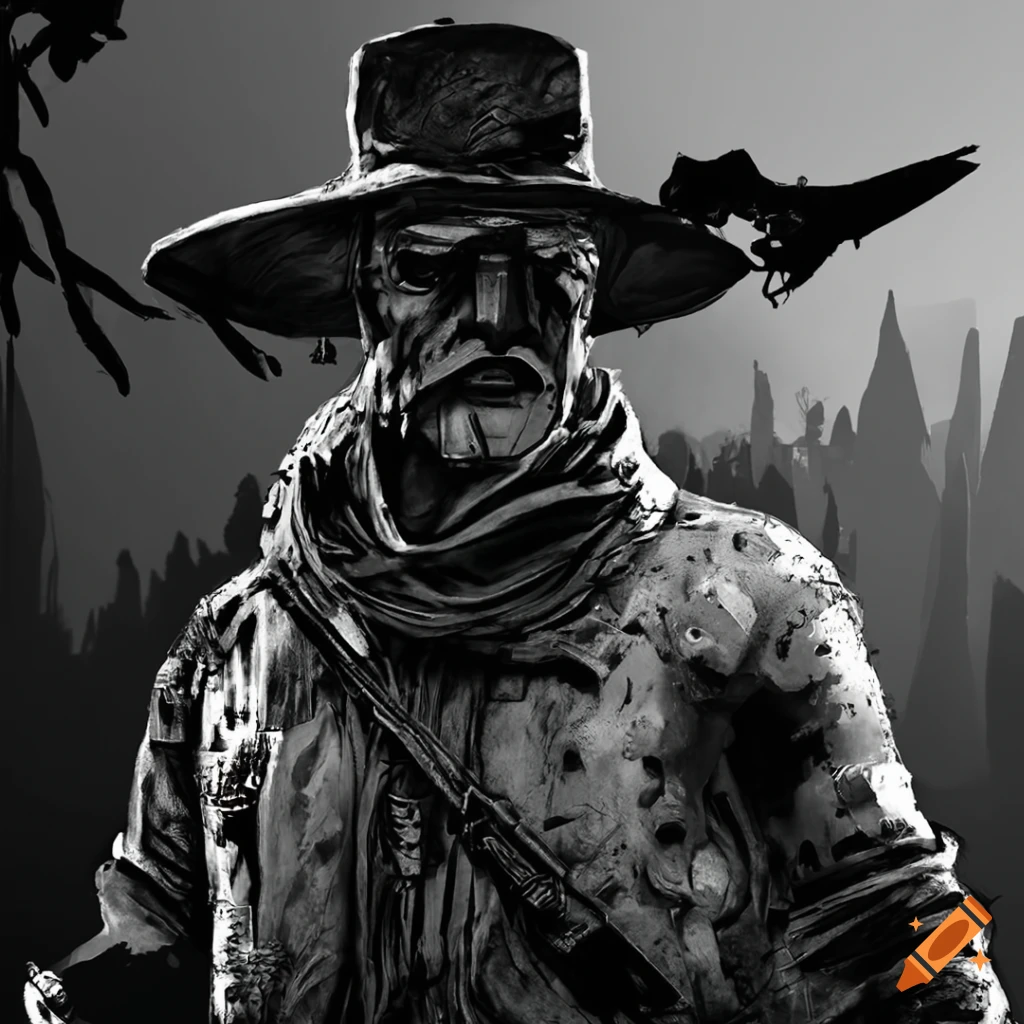 Hunt showdown hunter with bomblance on Craiyon