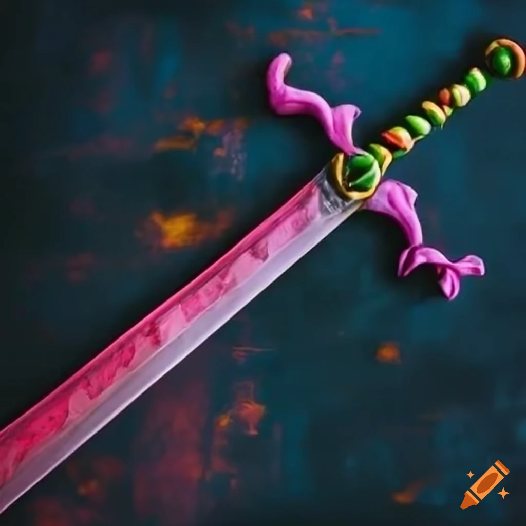 A candy sword on Craiyon