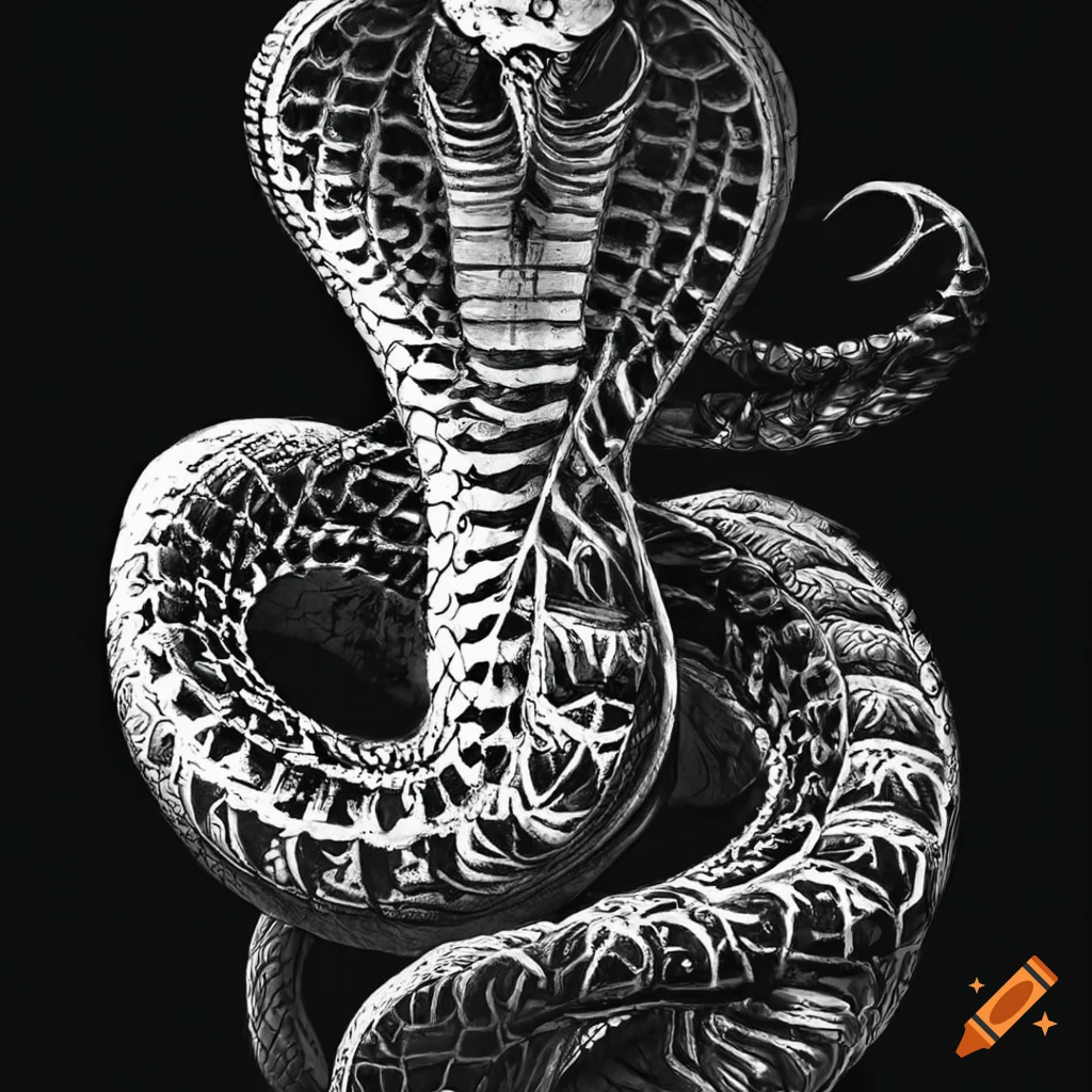Detailed tribal pattern with intertwined 3d cobra design for tattoo  enthusiasts on Craiyon