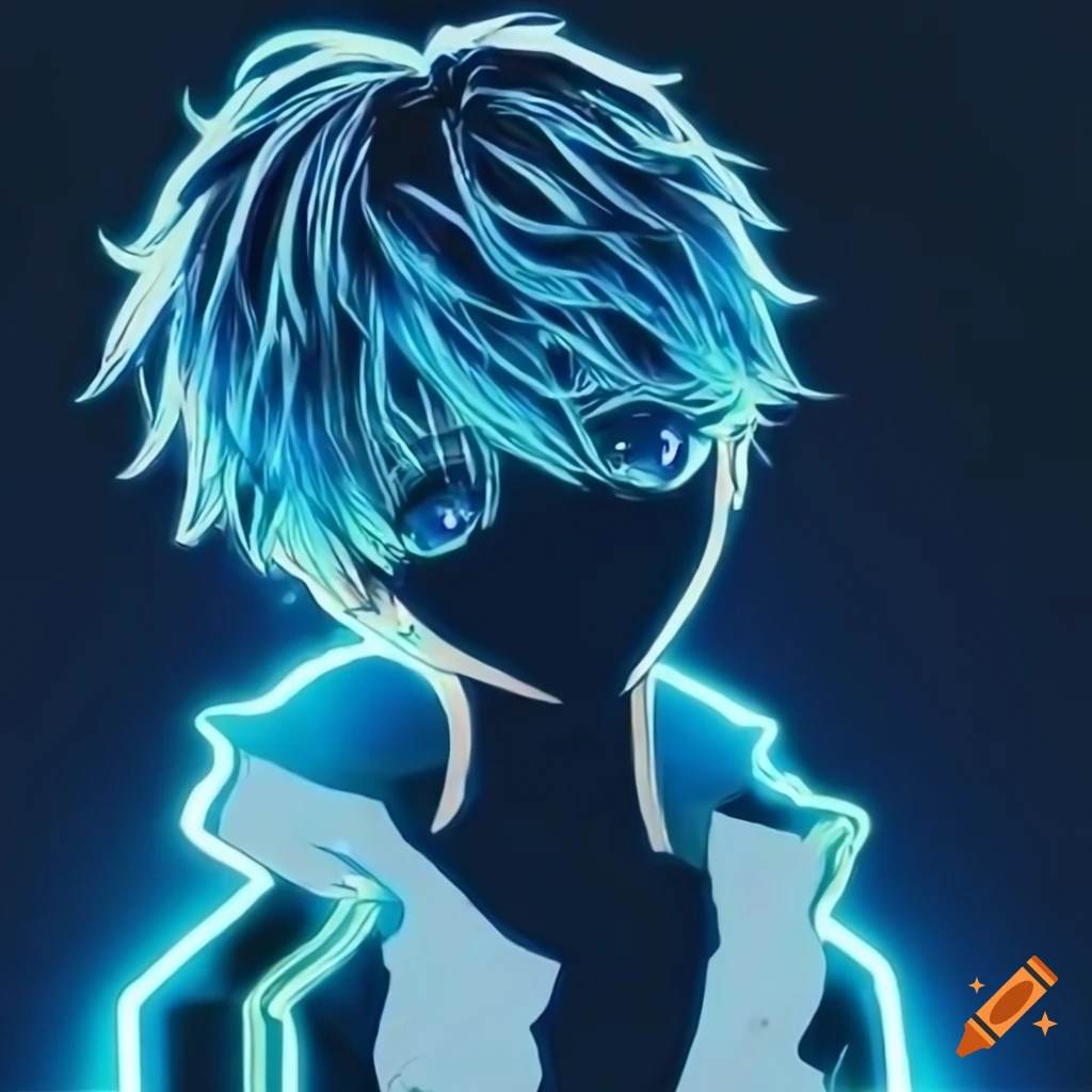Neon anime boy cool in addidias