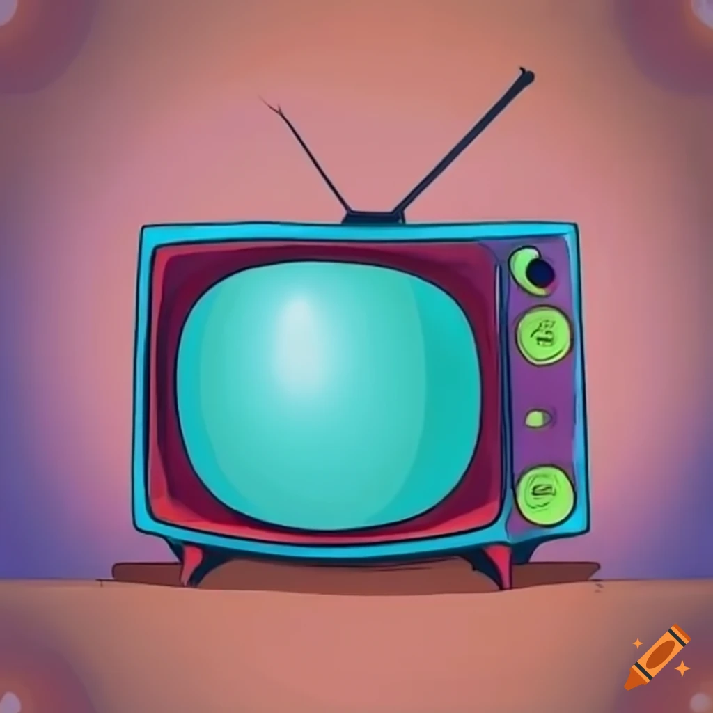 Tv appliance in cartoony style on Craiyon