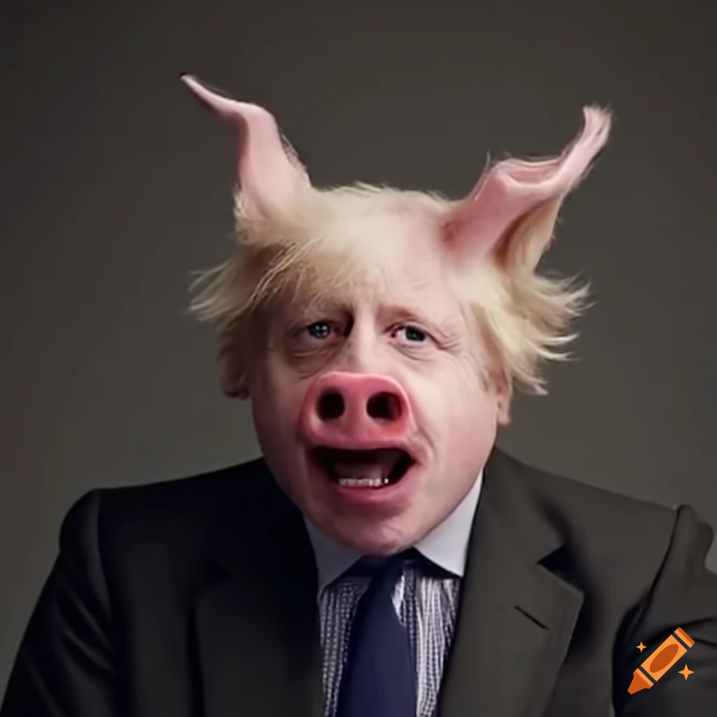 Boris johnson as a pig