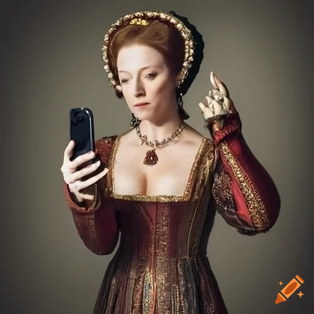 Anne boleyn taking a selfie historically accurate on Craiyon