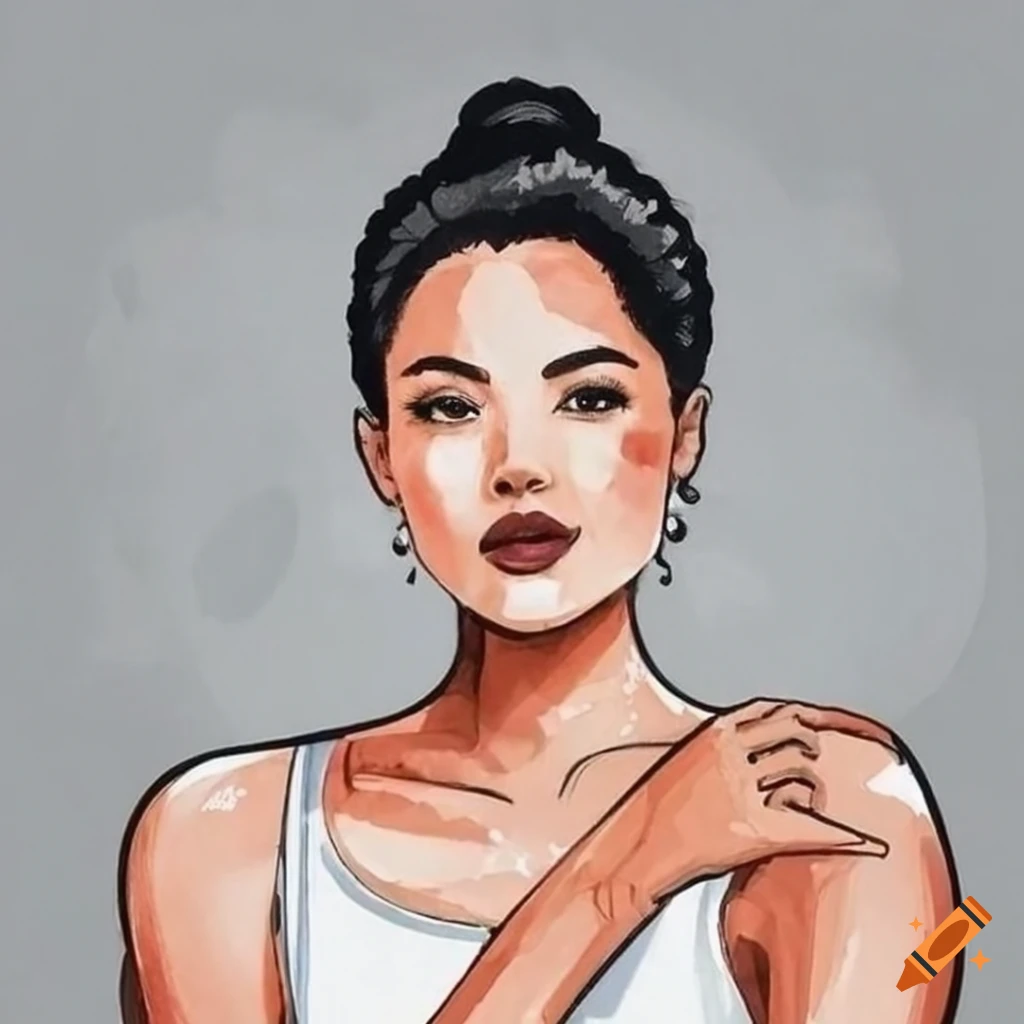 Selfie, no makeup, bare face, natural skin, slim fit female body