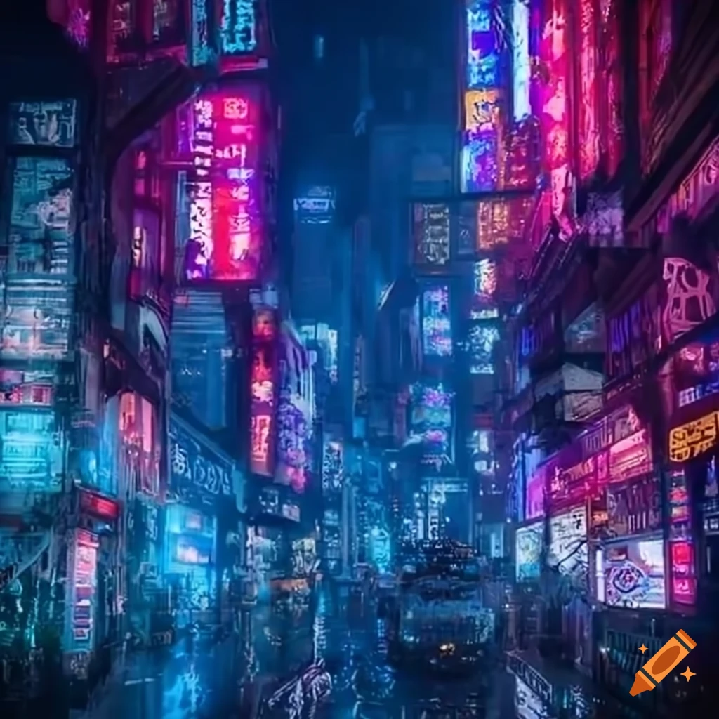 Avatar pandora in cyberpunk city
