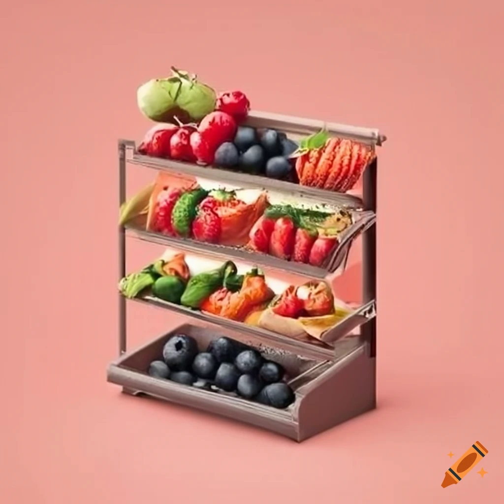 Grocery store fixture with berries