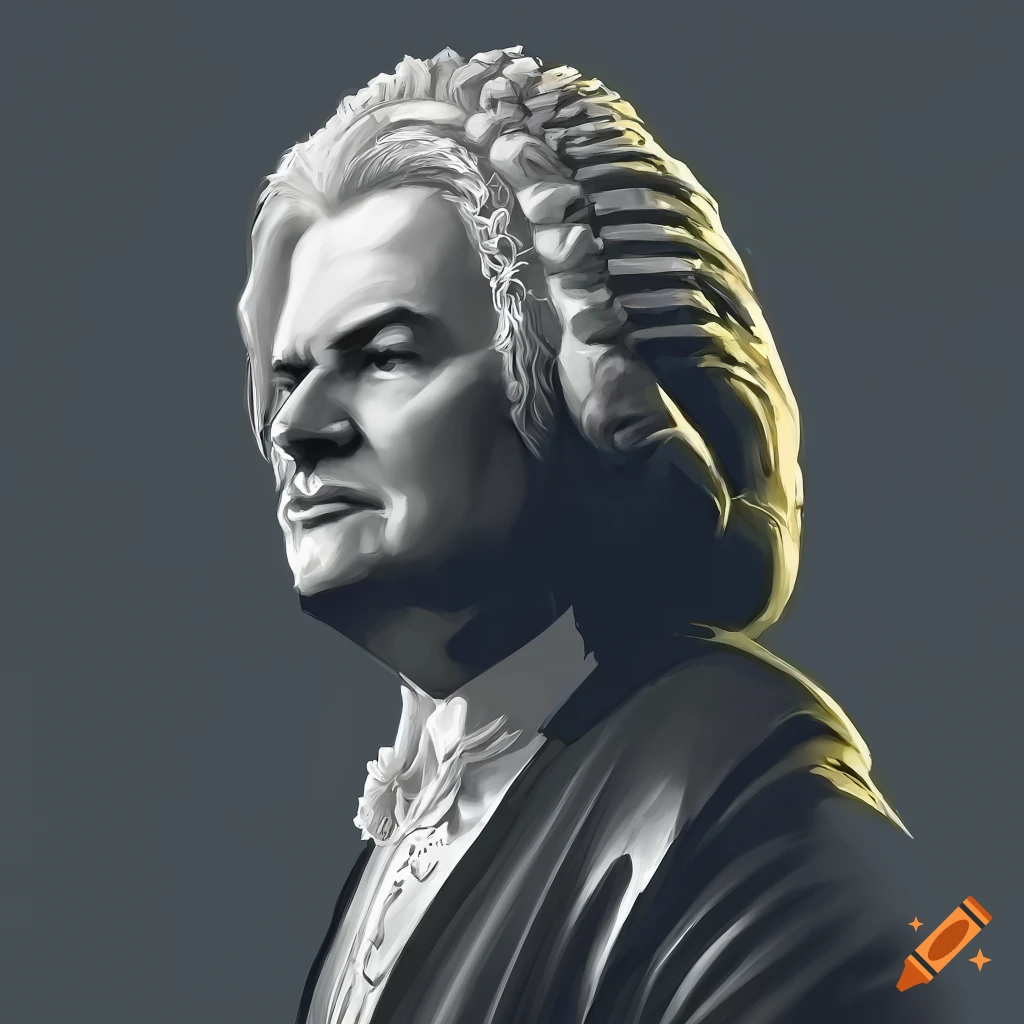 Portrait of johann sebastian bach black and white clothes epic Portrait of johann sebastian bach black and white clothes epic