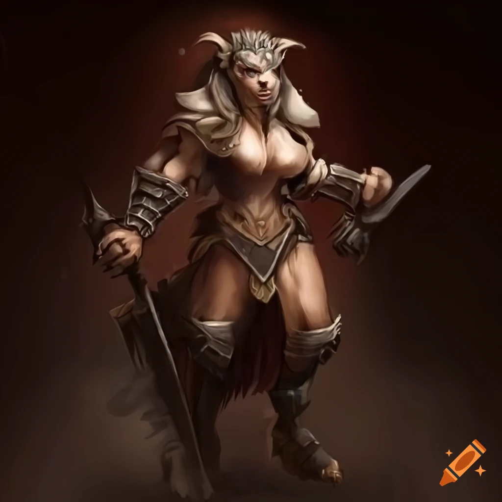 female minotaur warrior