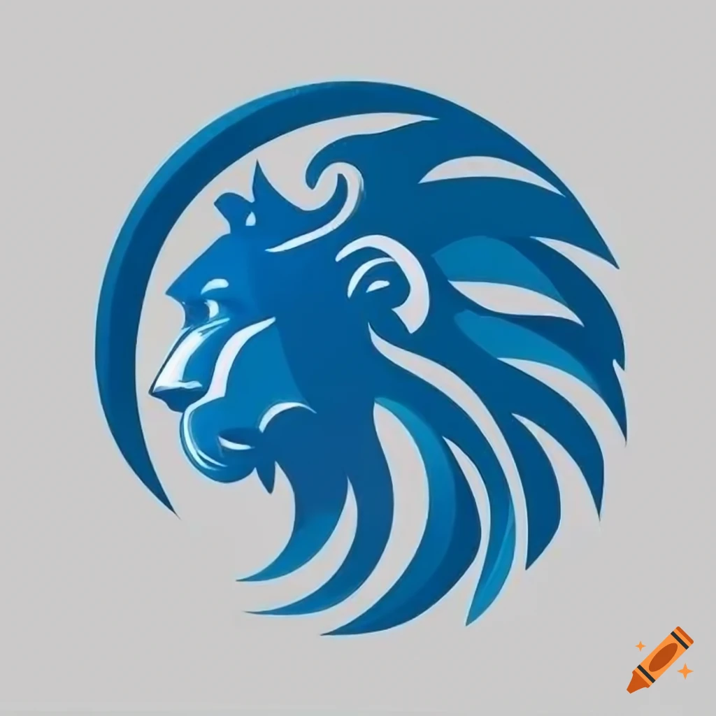 Lion Head Logo Vector Hd Images, Blue Lion Head, Lion King Clipart, Africa,  Animal PNG Image For Free Download