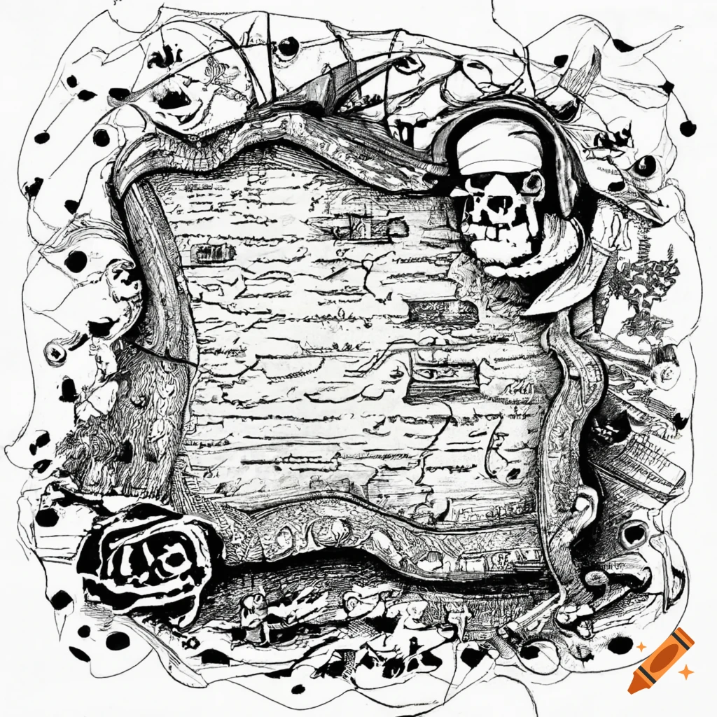 Paper Scroll Map Treasure Hunt Drawing Drawing by Frank Ramspott - Fine Art  America