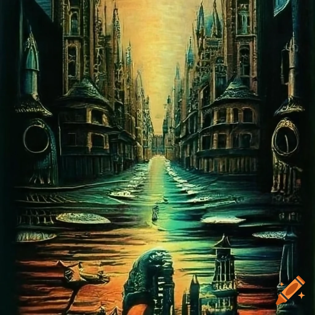 Max ernst fuchs visionary esotheric city structures architectures