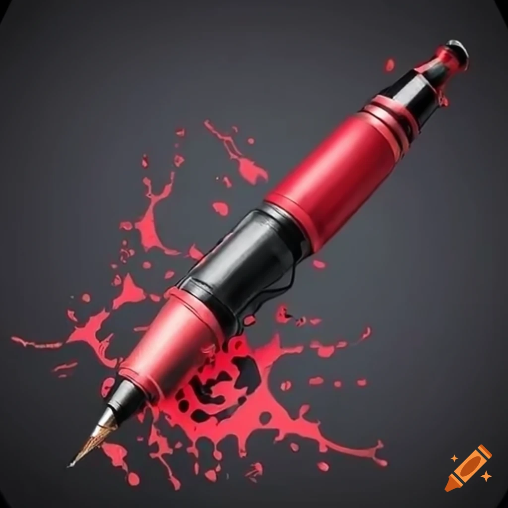 Tattoo Machine Pen Line Art Illustration Stock Vector (Royalty Free)  2303366595 | Shutterstock