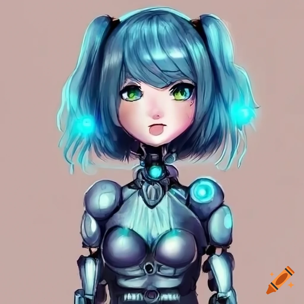 character concept art of an anime robot girl | | cute | Stable Diffusion |  OpenArt