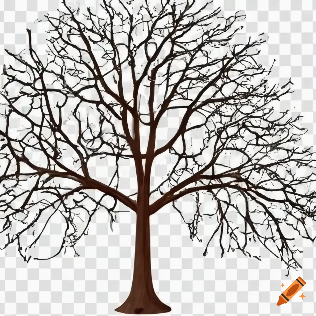 Tree branch flat without leafs