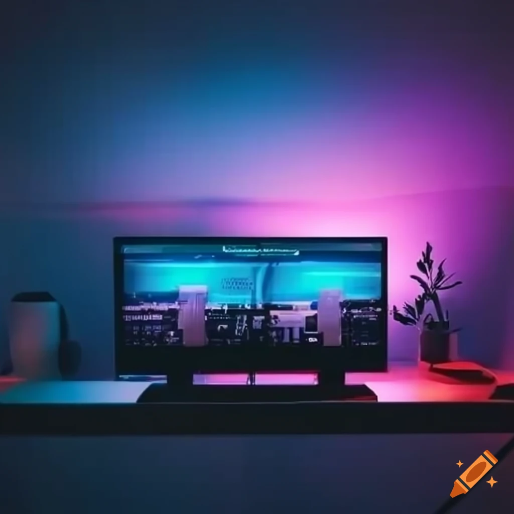 Developer setup with breathtaking view and inspiring ideas on Craiyon
