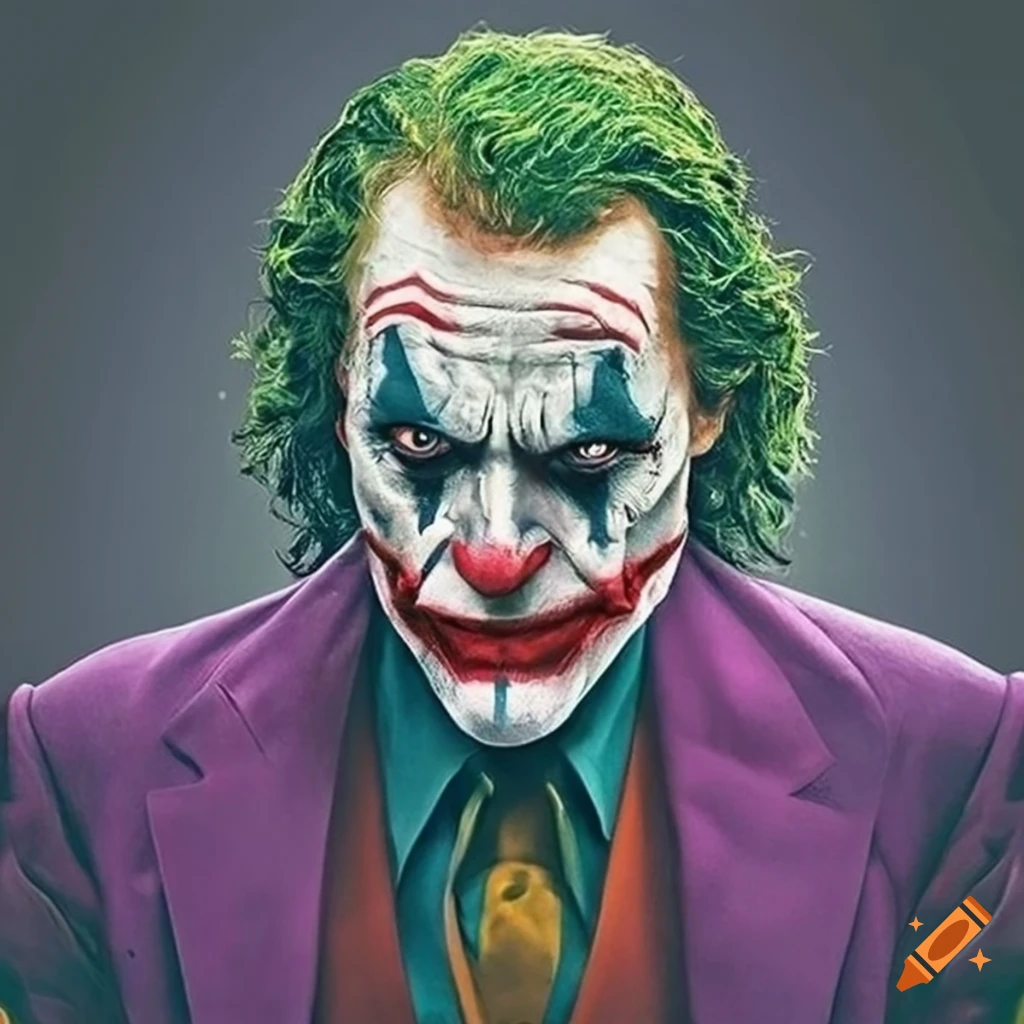 Poster showcasing the iconic joker character in a chilling pose on Craiyon