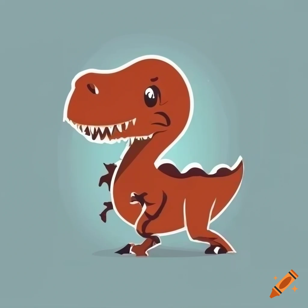Cute cartoon dinosaur - t-rex tyrannosaurus rex Vector Image