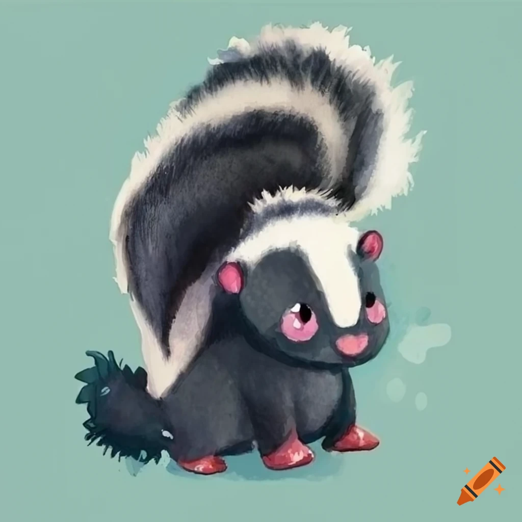 draw cute skunks