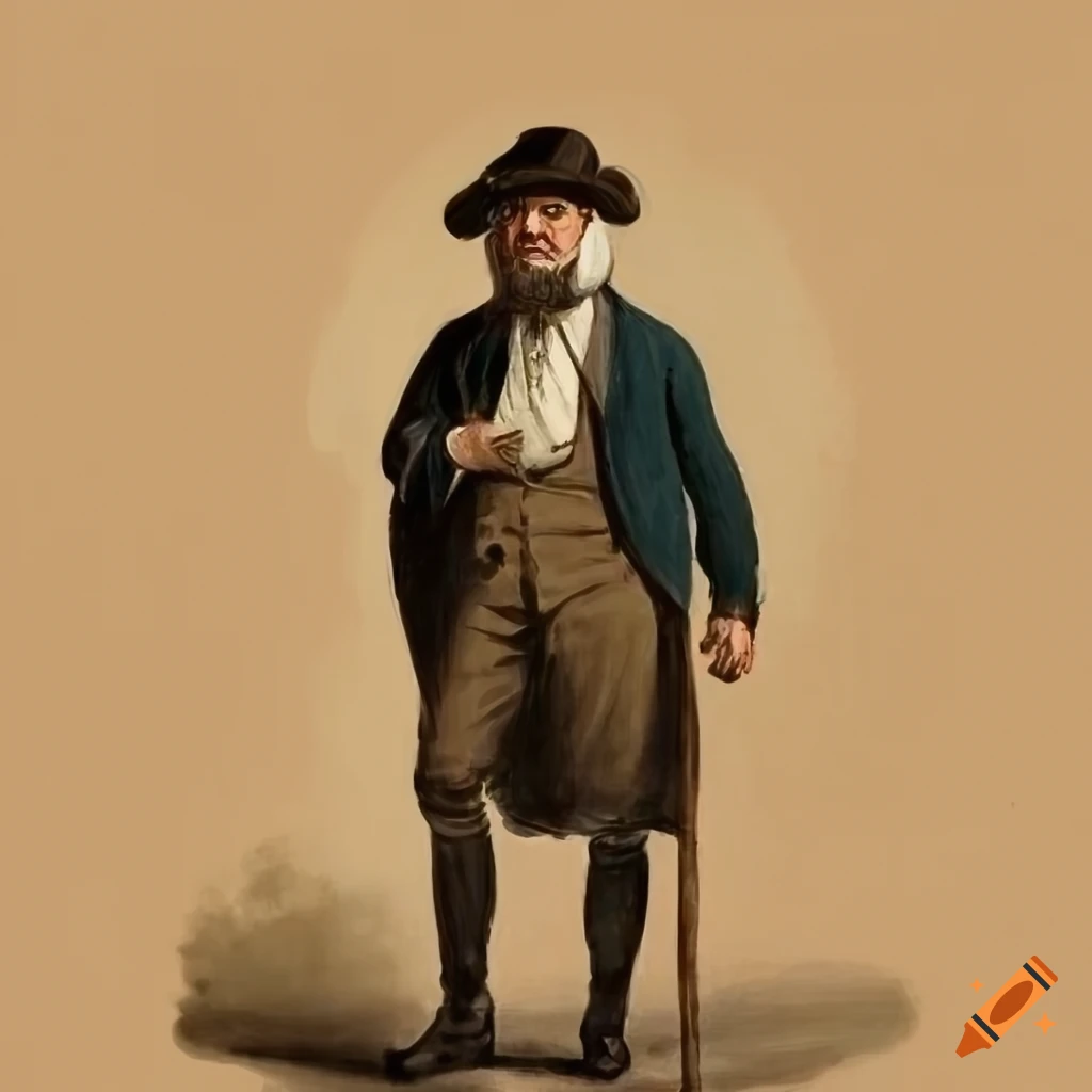 19th century private investigator, with a clean shave beard and a cane