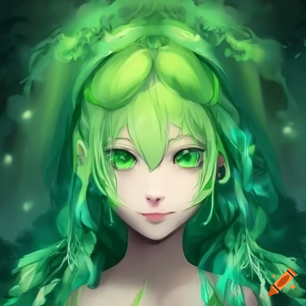 Green Hair Anime Girl by BeroBer1 on DeviantArt